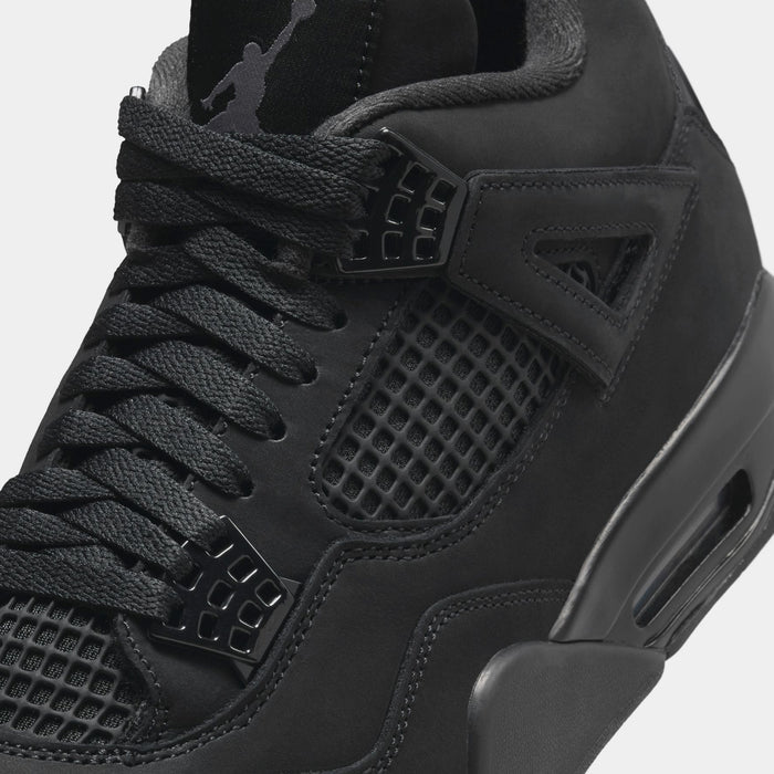 Air Jordan 4 Retro Black Cat Mens Lifestyle Shoes (Black/Black/Light Graphite) Limit One Per Customer