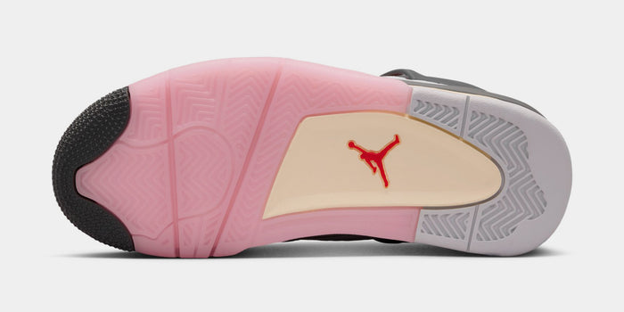 Air Jordan 4 Retro Comic Grade School Lifestyle Shoes (Off White/Fire Pink/Anthracite) Free Shipping