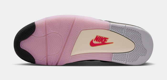 Air Jordan 4 Retro Comic Mens Lifestyle Shoes (Off White/Fire Pink/Anthracite)