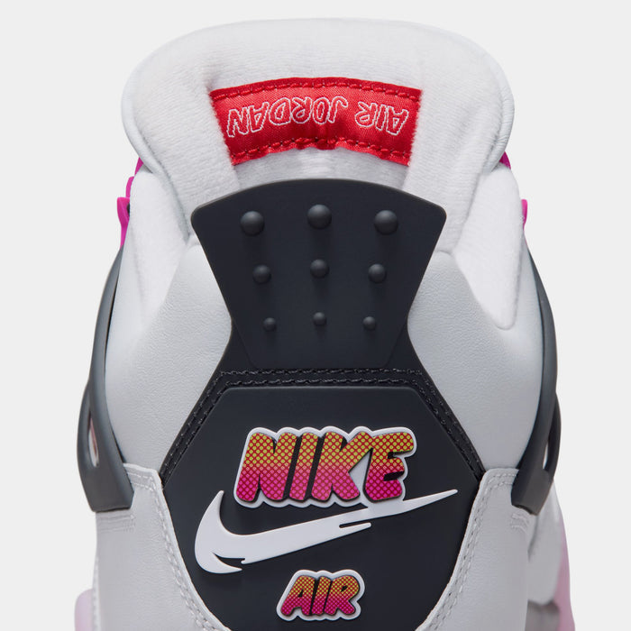 Air Jordan 4 Retro Comic Mens Lifestyle Shoes (Off White/Fire Pink/Anthracite)