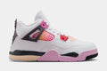 Air Jordan 4 Retro Comic Preschool Lifestyle Shoes (Off White/Fire Pink/Anthracite) Free Shipping