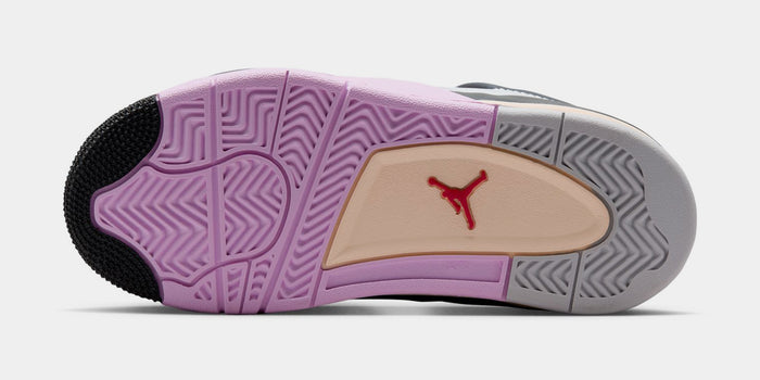 Air Jordan 4 Retro Comic Preschool Lifestyle Shoes (Off White/Fire Pink/Anthracite) Free Shipping