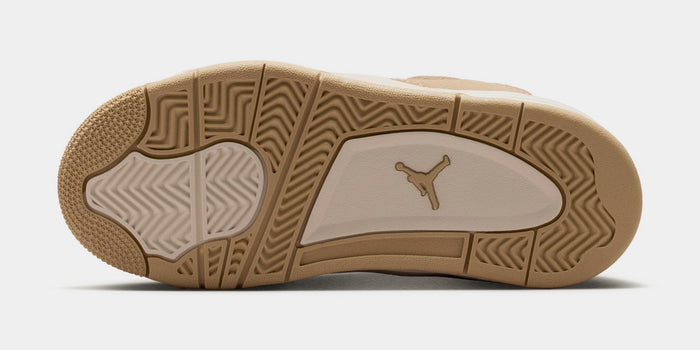 Air Jordan 4 Retro Cozy Girl Preschool Lifestyle Shoes (Hemp/ Light Orewood Brown)