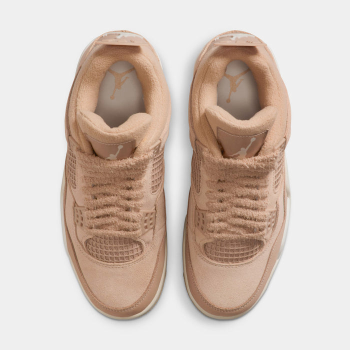 Air Jordan 4 Retro Cozy Girl Womens Lifestyle Shoes (Hemp/Light Orewood Brown)