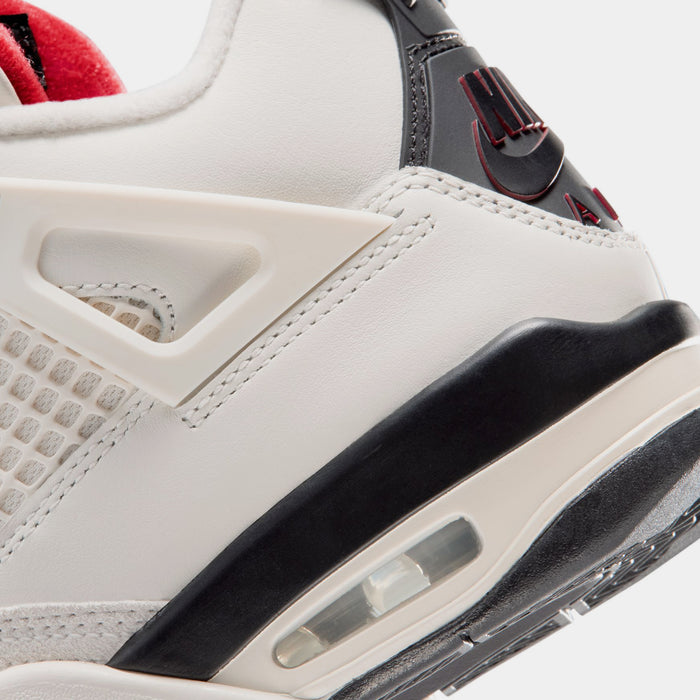 Air Jordan 4 Retro Flight Club Grade School Lifestyle Shoes (Sail/Black/University Red)