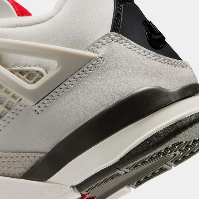 Air Jordan 4 Retro Flight Club Preschool Lifestyle Shoes (Sail/Black/University Red)