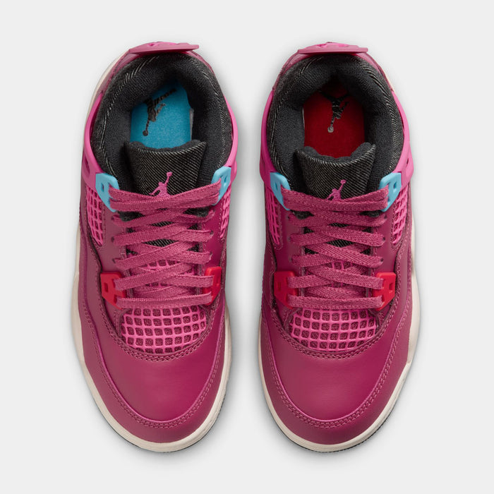 Air Jordan 4 Retro She's A Star Preschool Lifestyle Shoes (Sweet Beet/Off Noir/Chalk/Desert Pink)
