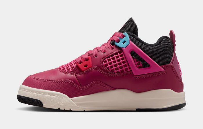 Air Jordan 4 Retro She's A Star Preschool Lifestyle Shoes (Sweet Beet/Off Noir/Chalk/Desert Pink)