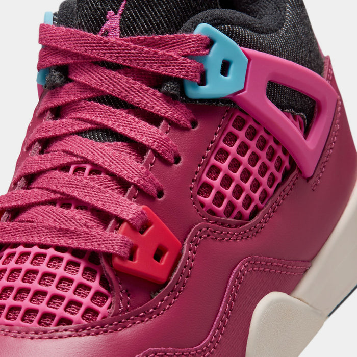 Air Jordan 4 Retro She's A Star Preschool Lifestyle Shoes (Sweet Beet/Off Noir/Chalk/Desert Pink)