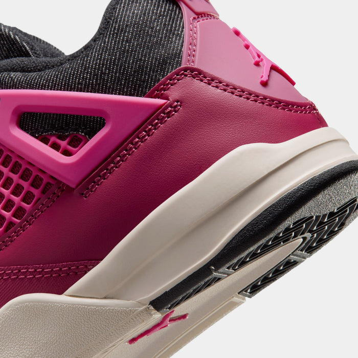Air Jordan 4 Retro She's A Star Preschool Lifestyle Shoes (Sweet Beet/Off Noir/Chalk/Desert Pink)