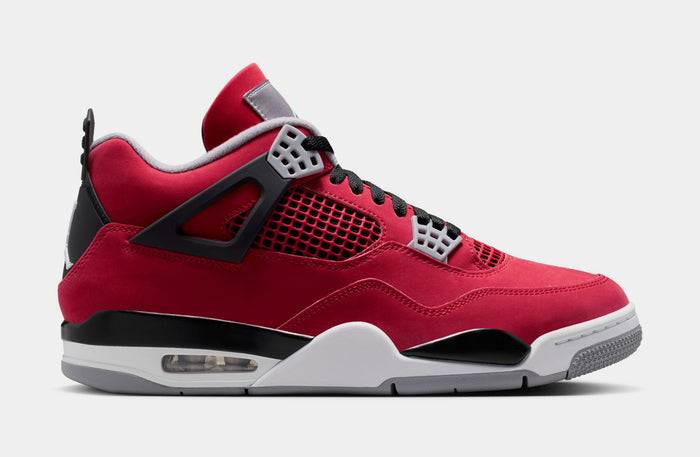 Air Jordan 4 Retro Toro Bravo Mens Lifestyle Shoes (Fire Red/White/Black/Cement Grey)