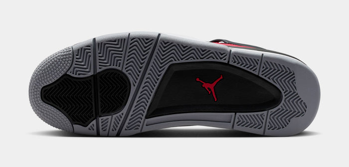 Air Jordan 4 Retro Toro Bravo Mens Lifestyle Shoes (Fire Red/White/Black/Cement Grey)