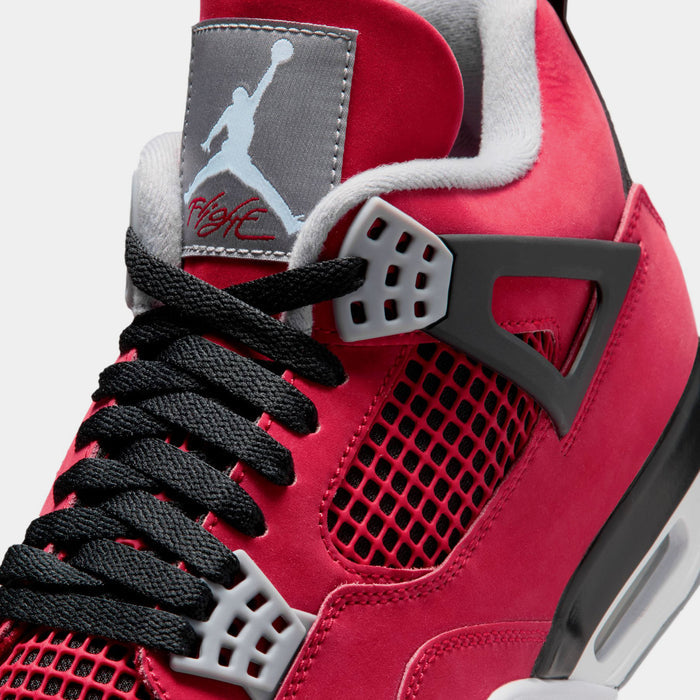 Air Jordan 4 Retro Toro Bravo Mens Lifestyle Shoes (Fire Red/White/Black/Cement Grey)