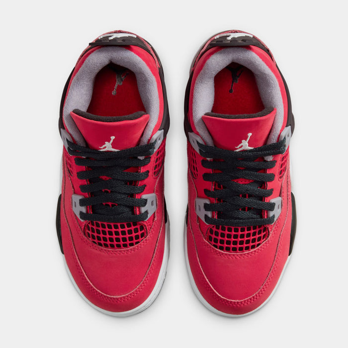 Air Jordan 4 Retro Toro Bravo Preschool Lifestyle Shoes (Fire Red/White/Black/Cement Grey)