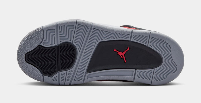 Air Jordan 4 Retro Toro Bravo Preschool Lifestyle Shoes (Fire Red/White/Black/Cement Grey)