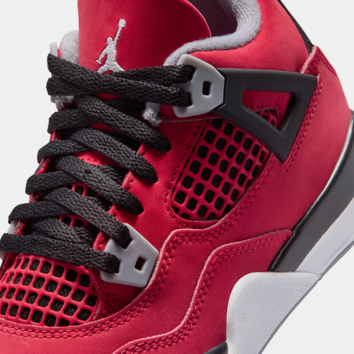 Air Jordan 4 Retro Toro Bravo Preschool Lifestyle Shoes (Fire Red/White/Black/Cement Grey)