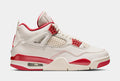 Air Jordan 4 Retro Valentines Day Womens Lifestyle Shoes (Pale Ivory/Sierra Red/Tough Red)
