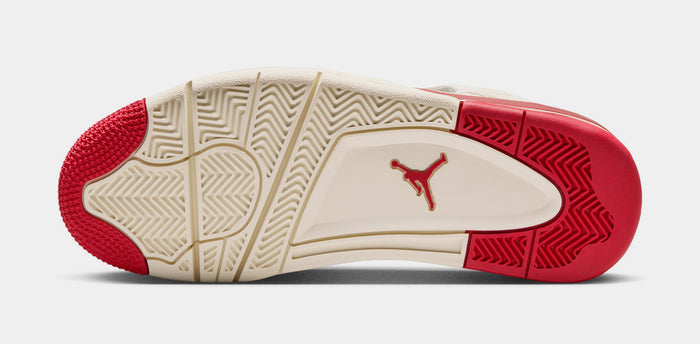 Air Jordan 4 Retro Valentines Day Womens Lifestyle Shoes (Pale Ivory/Sierra Red/Tough Red)