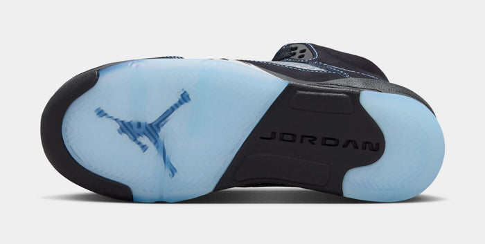 Air Jordan 5 Retro Black Carolina Grade School Lifestyle Shoes (Black/University Blue/White) Free Shipping
