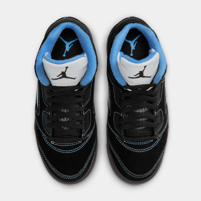 Air Jordan 5 Retro Black Carolina Preschool Lifestyle Shoes (Black/University Blue/White) Free Shipping