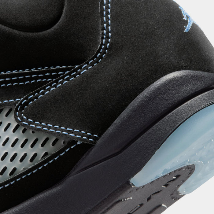 Air Jordan 5 Retro Black Carolina Preschool Lifestyle Shoes (Black/University Blue/White) Free Shipping