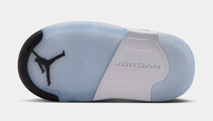 Air Jordan 5 Retro OG White Metallic Infant Toddler Lifestyle Shoes (White/Black/Metallic Silver) Free Shipping
