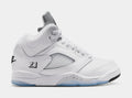 Air Jordan 5 Retro OG White Metallic Preschool Lifestyle Shoes (White/Black/Metallic Silver) Free Shipping
