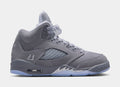 Air Jordan 5 Retro Wolf Grey Grade School Lifestyle Shoes (Light Graphite/White/Wolf Grey) Limit One Per Customer
