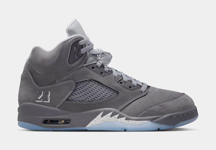 Air Jordan 5 Retro Wolf Grey Mens Lifestyle Shoes (Light Graphite/White/Wolf Grey) Limit One Per Customer