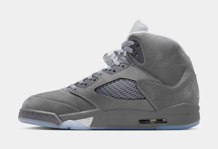 Air Jordan 5 Retro Wolf Grey Mens Lifestyle Shoes (Light Graphite/White/Wolf Grey) Limit One Per Customer
