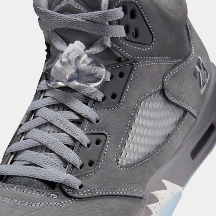 Air Jordan 5 Retro Wolf Grey Mens Lifestyle Shoes (Light Graphite/White/Wolf Grey) Limit One Per Customer