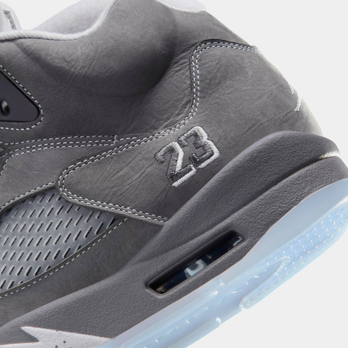 Air Jordan 5 Retro Wolf Grey Mens Lifestyle Shoes (Light Graphite/White/Wolf Grey) Limit One Per Customer