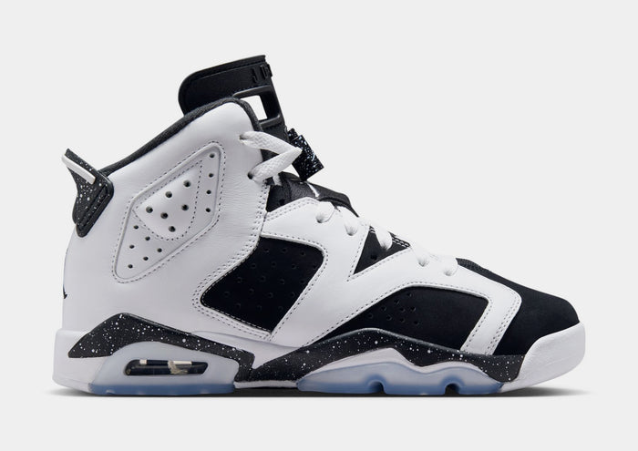 Air Jordan 6 Retro Black And White Grade School Lifestyle Shoes (White/Black) Free Shipping