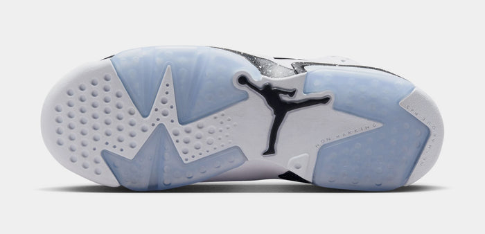 Air Jordan 6 Retro Black And White Grade School Lifestyle Shoes (White/Black) Free Shipping