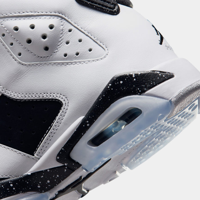 Air Jordan 6 Retro Black And White Grade School Lifestyle Shoes (White/Black) Free Shipping