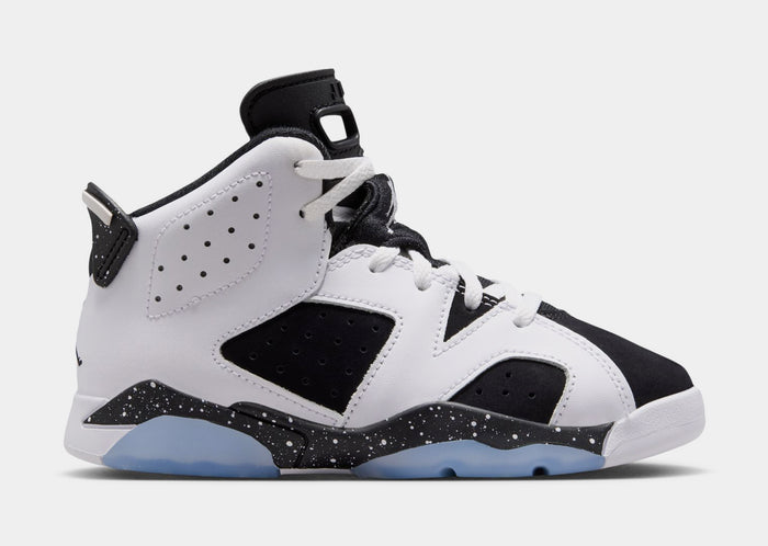 Air Jordan 6 Retro Black And White Preschool Lifestyle Shoes (White/Black) Free Shipping