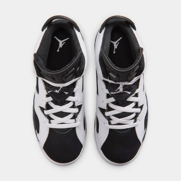 Air Jordan 6 Retro Black And White Preschool Lifestyle Shoes (White/Black) Free Shipping