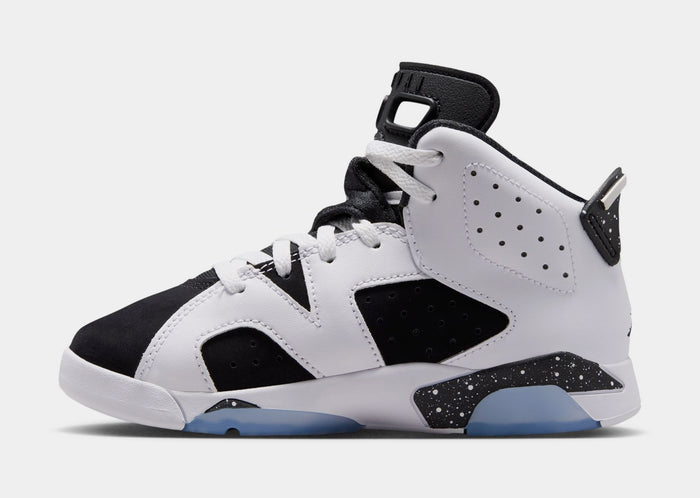 Air Jordan 6 Retro Black And White Preschool Lifestyle Shoes (White/Black) Free Shipping