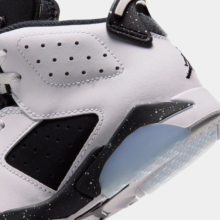 Air Jordan 6 Retro Black And White Preschool Lifestyle Shoes (White/Black) Free Shipping