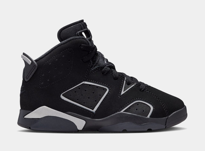 Air Jordan 6 Retro Cap And Gown Preschool Lifestyle Shoes (Black/Reflect Silver/Black) Free Shipping