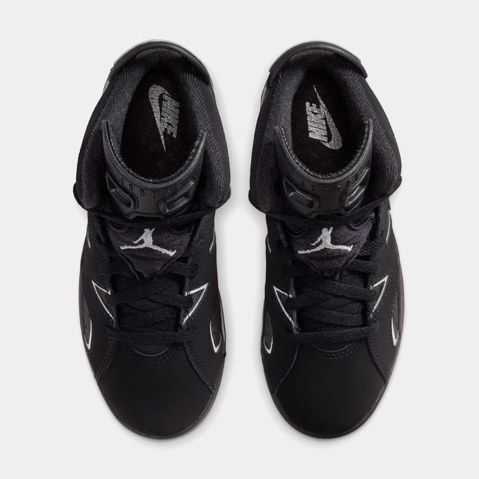 Air Jordan 6 Retro Cap And Gown Preschool Lifestyle Shoes (Black/Reflect Silver/Black) Free Shipping
