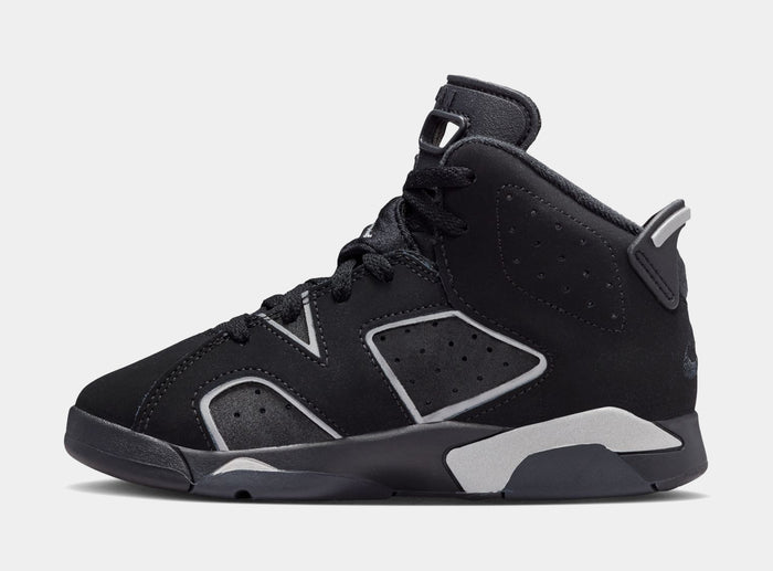 Air Jordan 6 Retro Cap And Gown Preschool Lifestyle Shoes (Black/Reflect Silver/Black) Free Shipping