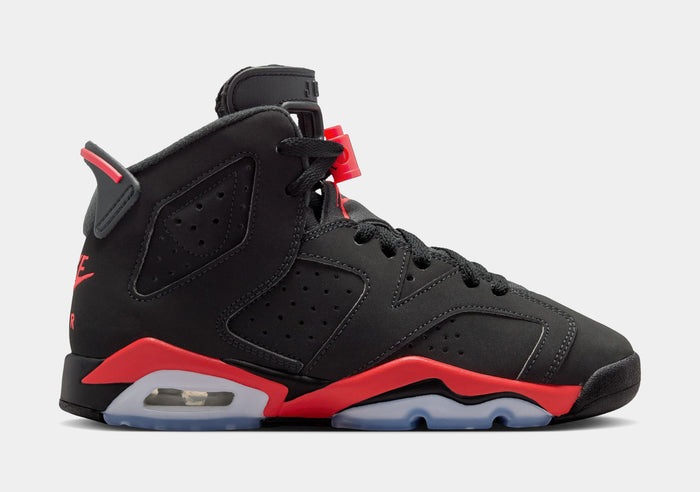 Air Jordan 6 Retro Infrared Salesman Grade School Lifestyle Shoes (Black/Light Crimson)