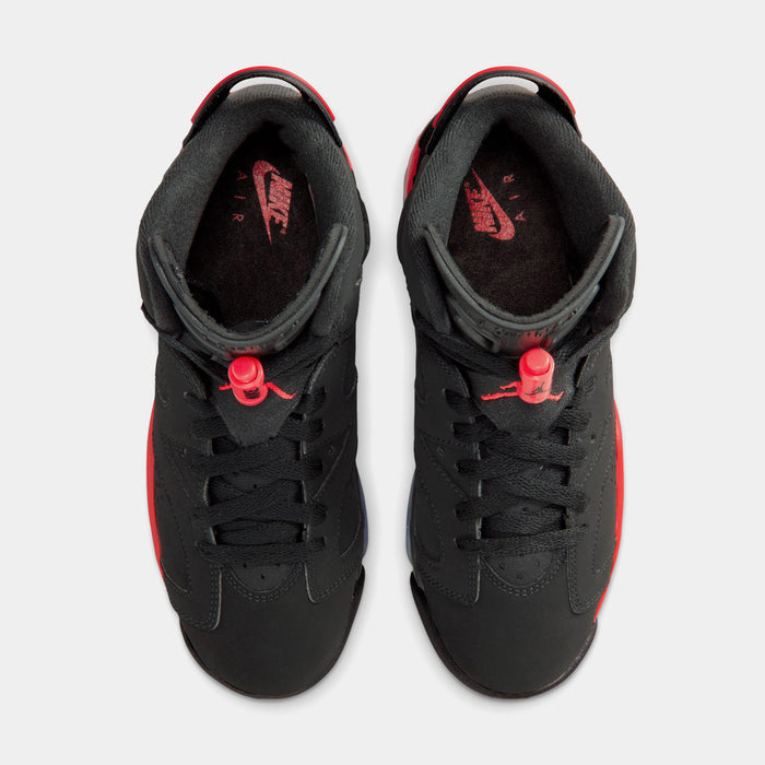 Air Jordan 6 Retro Infrared Salesman Grade School Lifestyle Shoes (Black/Light Crimson)