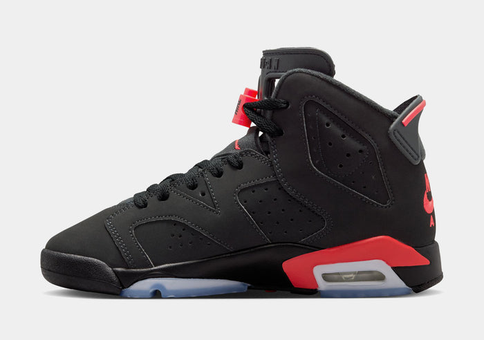 Air Jordan 6 Retro Infrared Salesman Grade School Lifestyle Shoes (Black/Light Crimson)