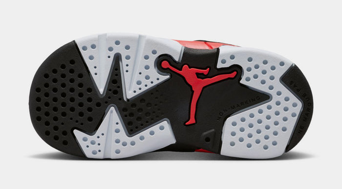 Air Jordan 6 Retro Infrared Salesman Infant Toddler Lifestyle Shoes (Black/Light Crimson)