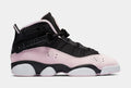Air Jordan 6 Rings Grade School Lifestyle Shoe (Black/Pink Foam/Anthracite/White)