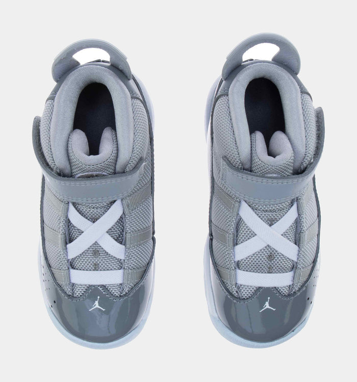 Air Jordan 6 Rings Infant Toddler Lifestyle Shoe (Grey/White)