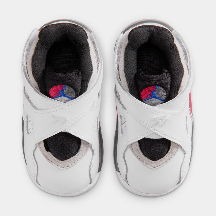 Air Jordan 8 Retro White And True Red Infant Toddler Lifestyle Shoes (White/Black/True Red)