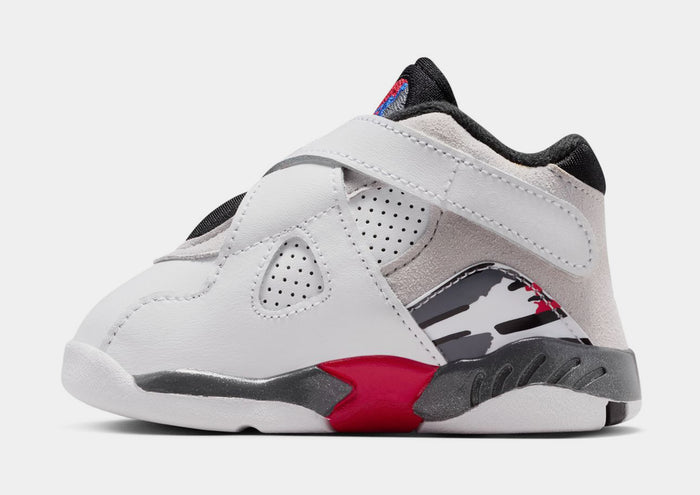 Air Jordan 8 Retro White And True Red Infant Toddler Lifestyle Shoes (White/Black/True Red)